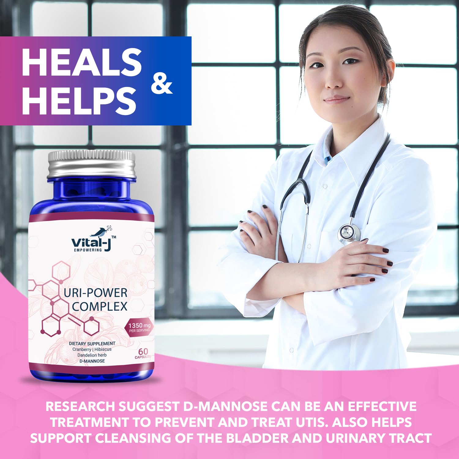 Vital-J Empowering GMP-certified facility badge indicating quality and clean production.