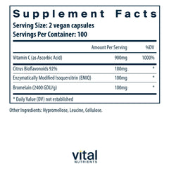 Aller-C ingredients closeup highlighting vitamins and bioactives for immune support