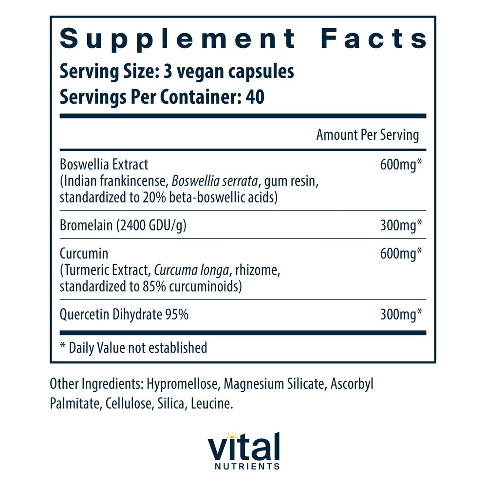 Vital Nutrients BCQ capsules close-up highlighting daily supplement form.