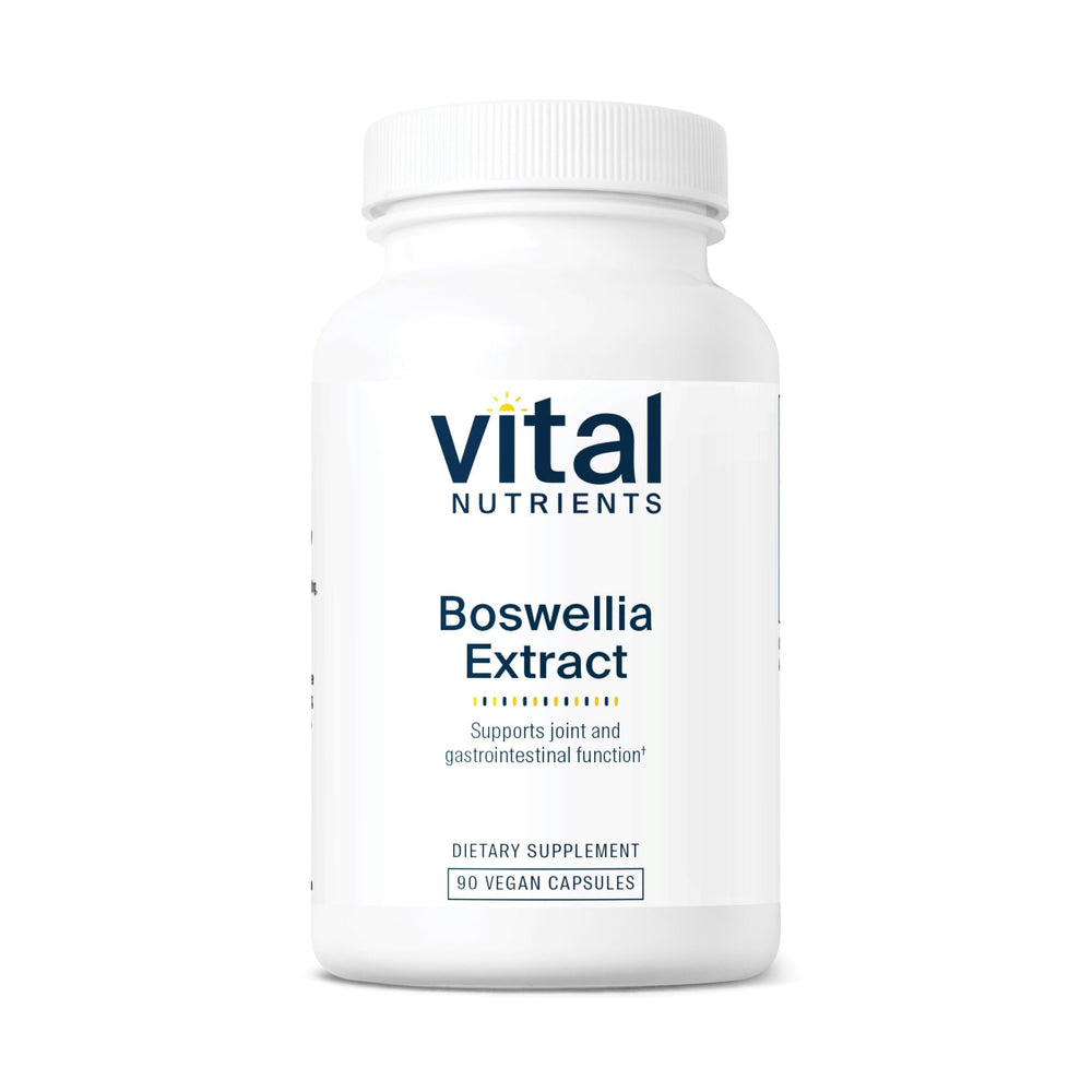 Vital Nutrients Boswellia 400mg bottle pour hints at convenient joint-support routine