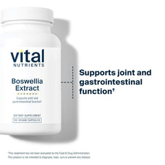 Vital Nutrients Boswellia extract packaging and capsules imply a complete daily routine