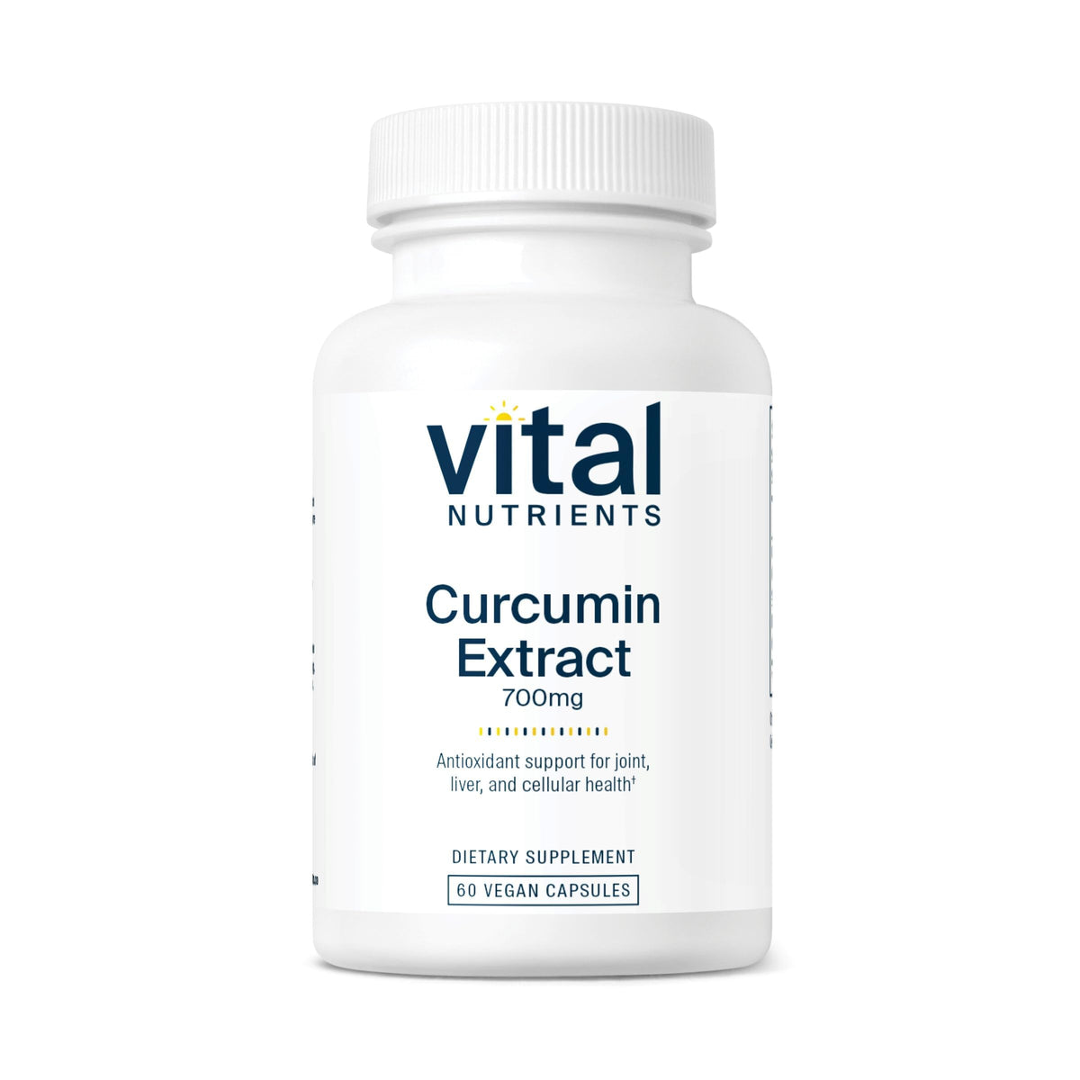 Vital Nutrients Curcumin Extract 700mg bottle for premium antioxidant support.