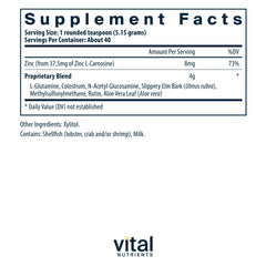 Vital Nutrients GI Repair Powder scoop showing daily serving option.