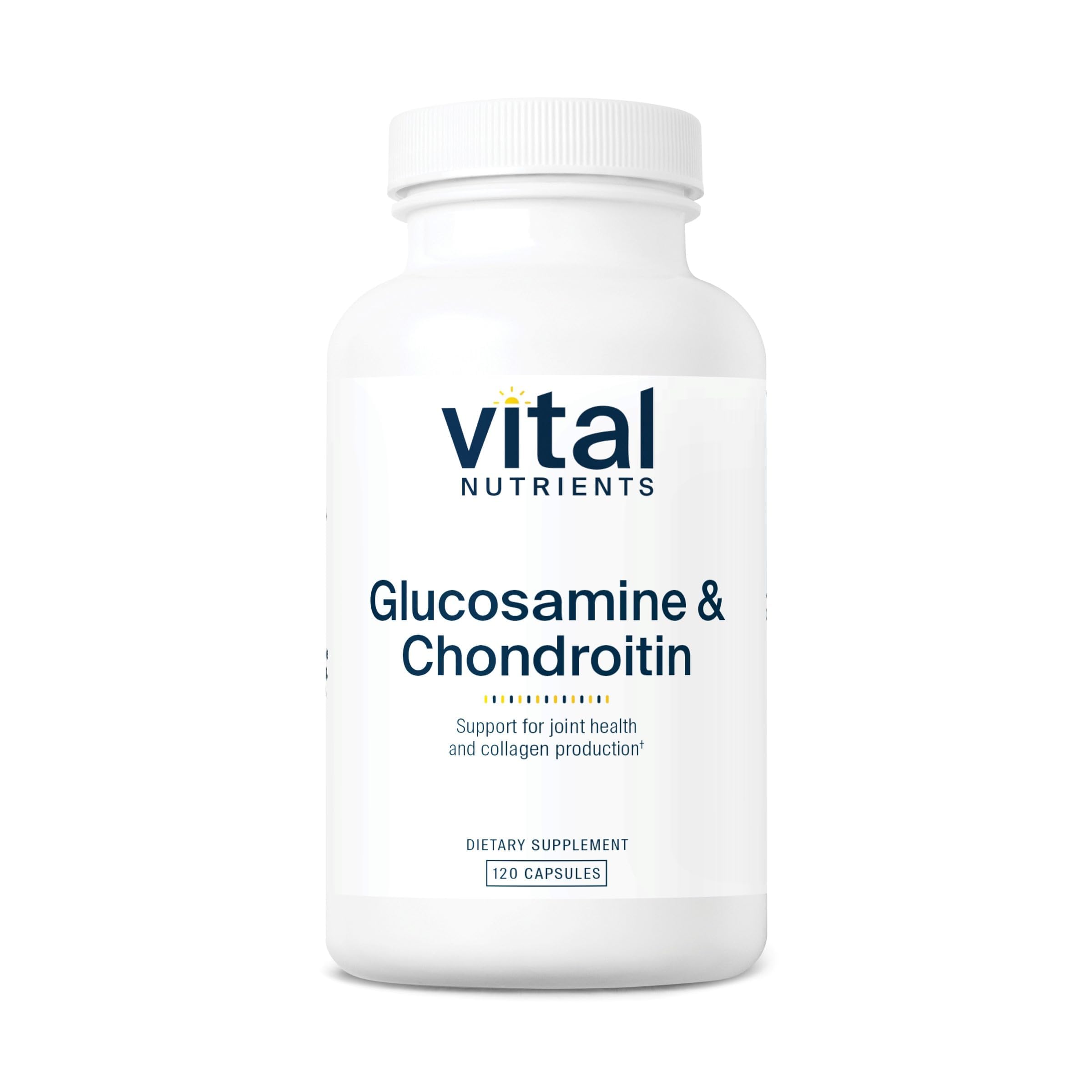 Vital Nutrients Glucosamine & Chondroitin bottle front for joint support and mobility