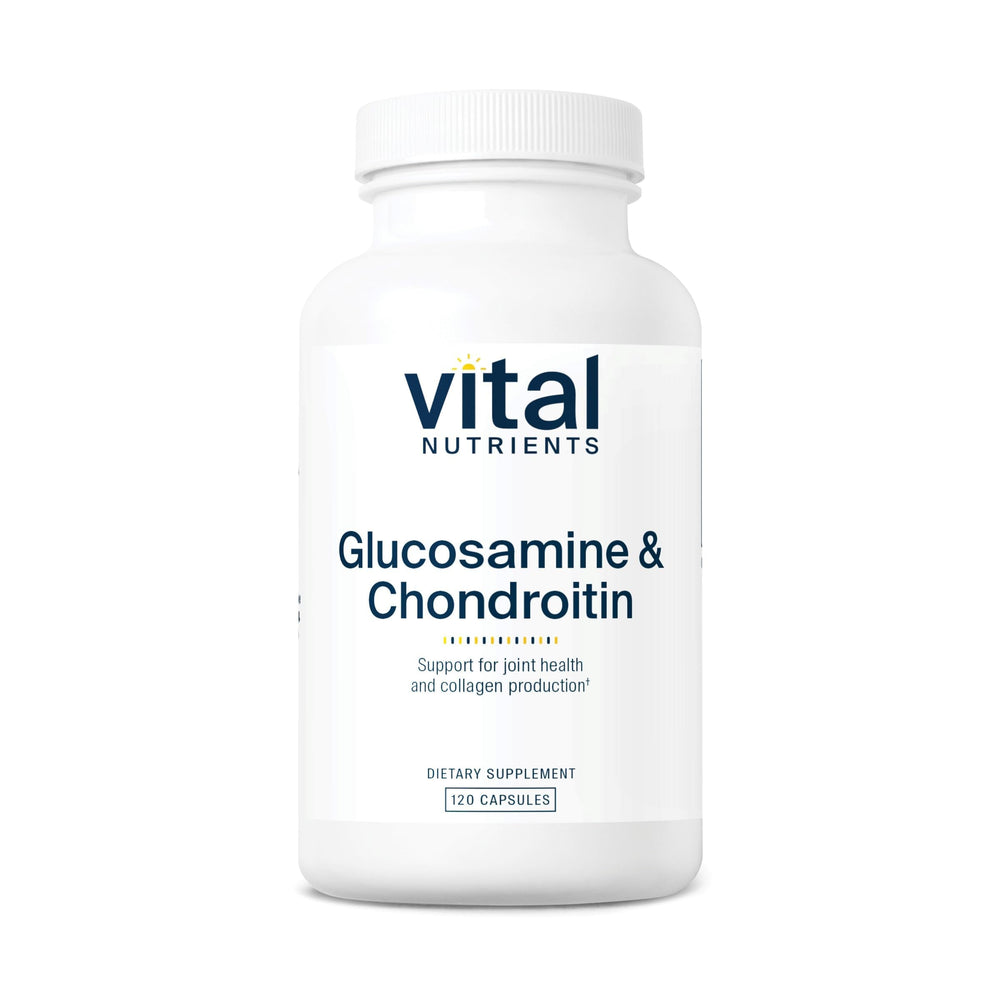 Vital Nutrients Glucosamine & Chondroitin bottle front for joint support and mobility