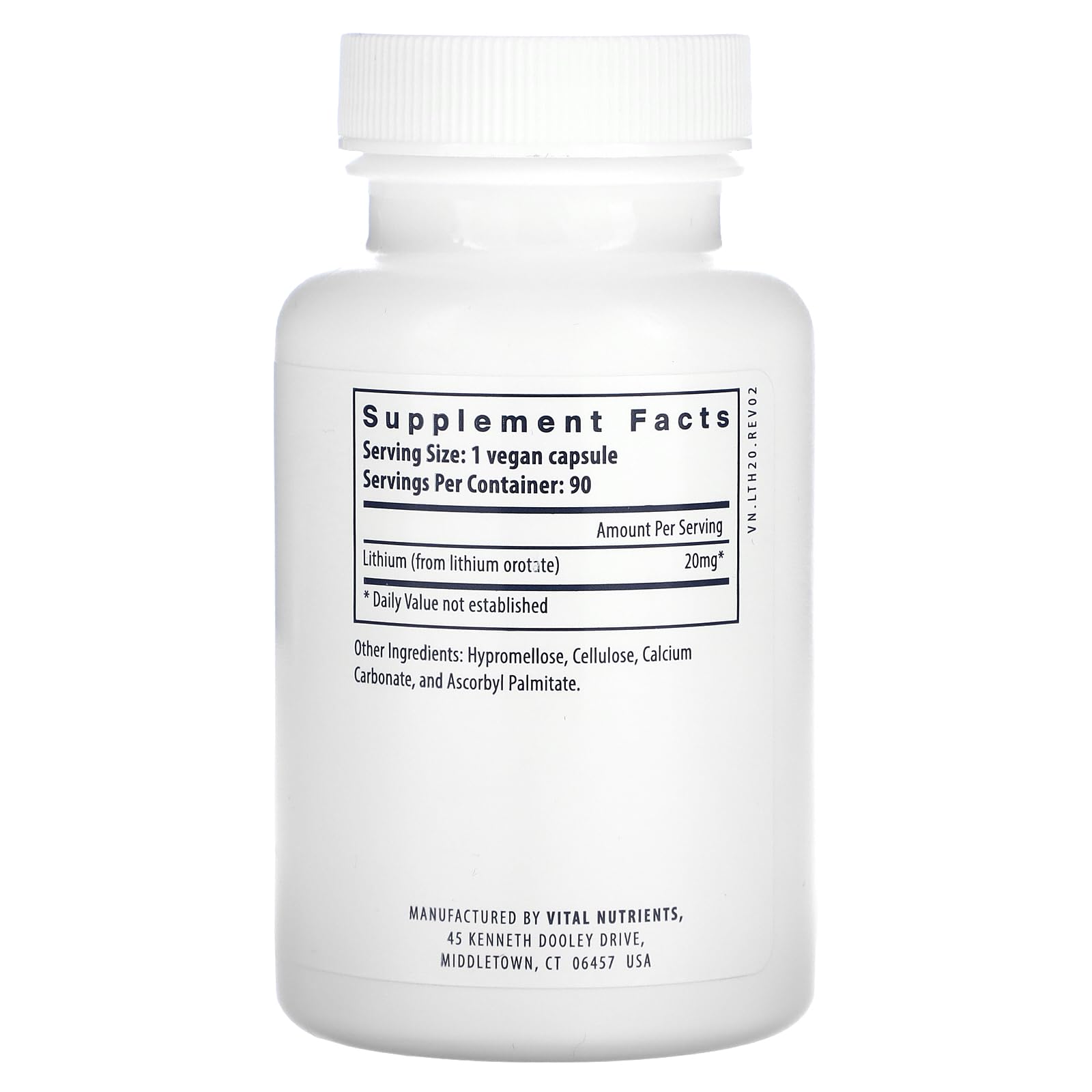 Vital Nutrients Lithium Orotate capsules ready for daily wellness and stress support