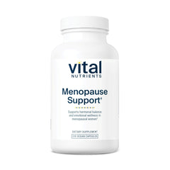 Vital Nutrients Menopause Support bottle with capsules promotes hormone balance
