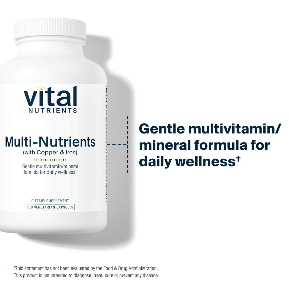 Vital Nutrients Multi-Nutrients 4 label closeup shows clean, non-GMO formula