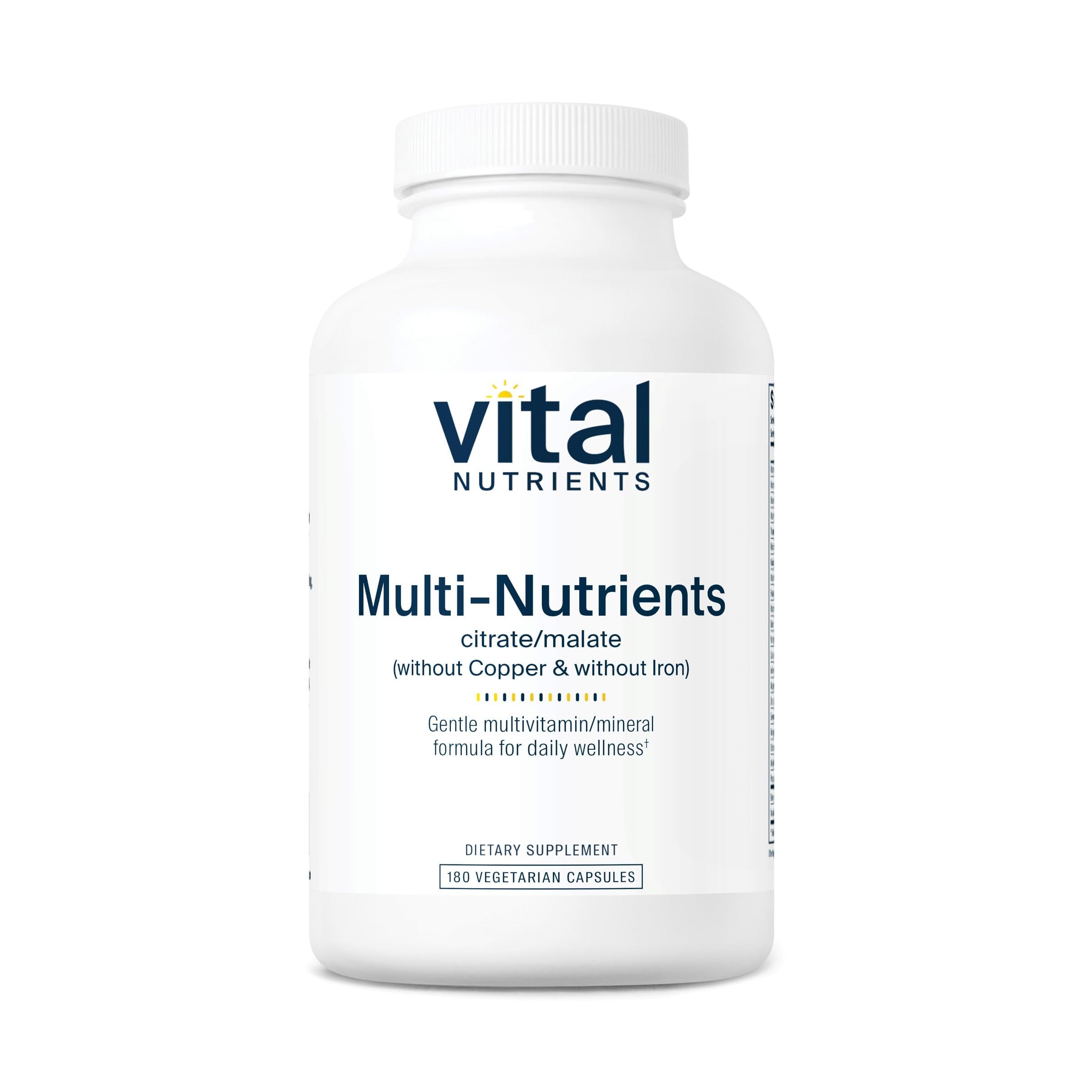 Vital Nutrients Multi-Nutrients bottle front for daily wellness.