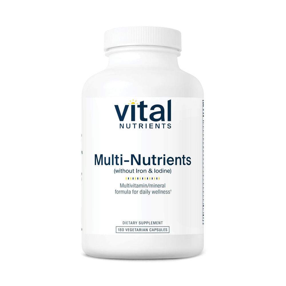 Vital Nutrients Multi-Nutrients bottle-front supports daily vegetarian wellness.