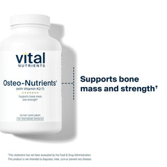 Vital Nutrients Osteo-Nutrients bottle on a kitchen counter supports daily wellness.