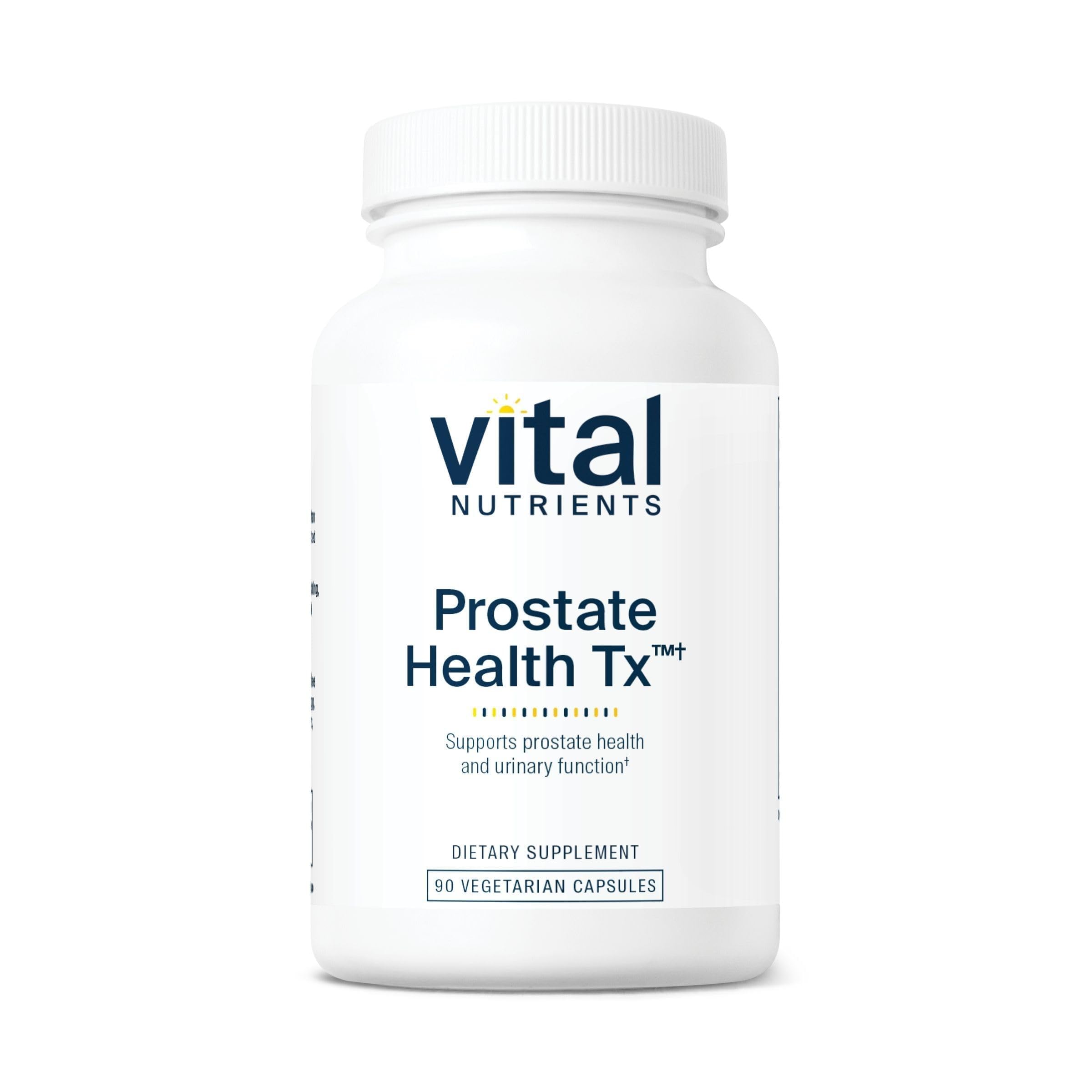 Vital Nutrients Prostate Health TX bottle with capsules, may support normal PSA levels.
