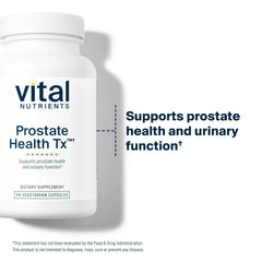 Vital Nutrients Prostate Health TX packaging with cap and 90 capsules.