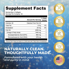 Vital Nutritive product on shelf signals premium omega-3 options for active adults.