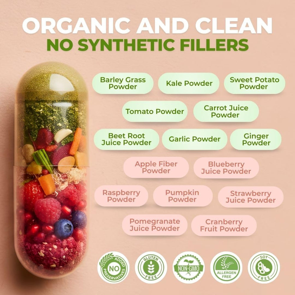 VITAL NUTRITIVE image conveys immune support and radiant skin through antioxidants.