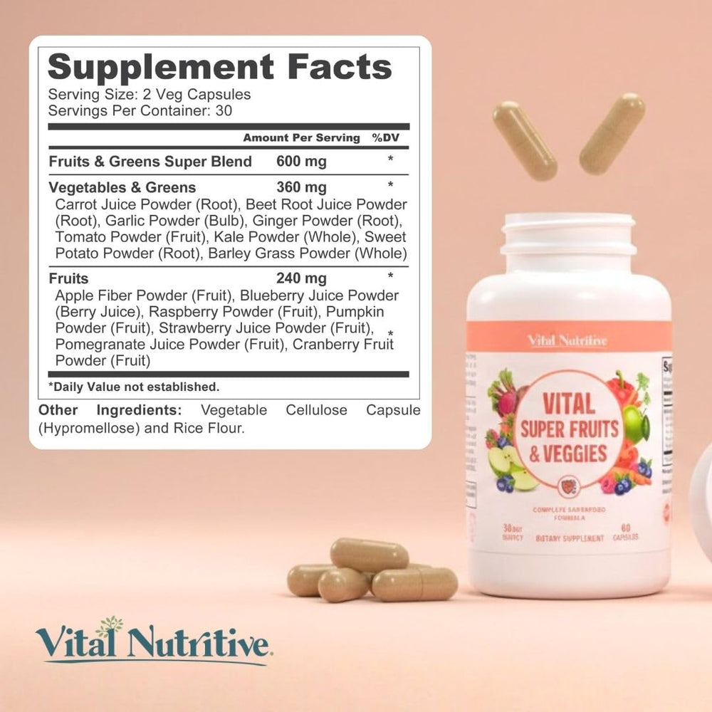 VITAL NUTRITIVE pantry-ready jar sits on shelf for daily wellness.
