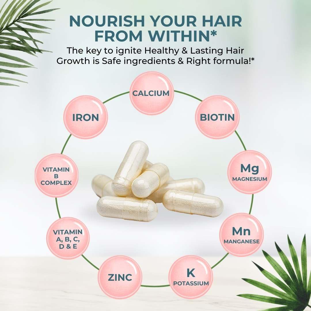 Morning routine with Vital Hair Complex on the bathroom counter.