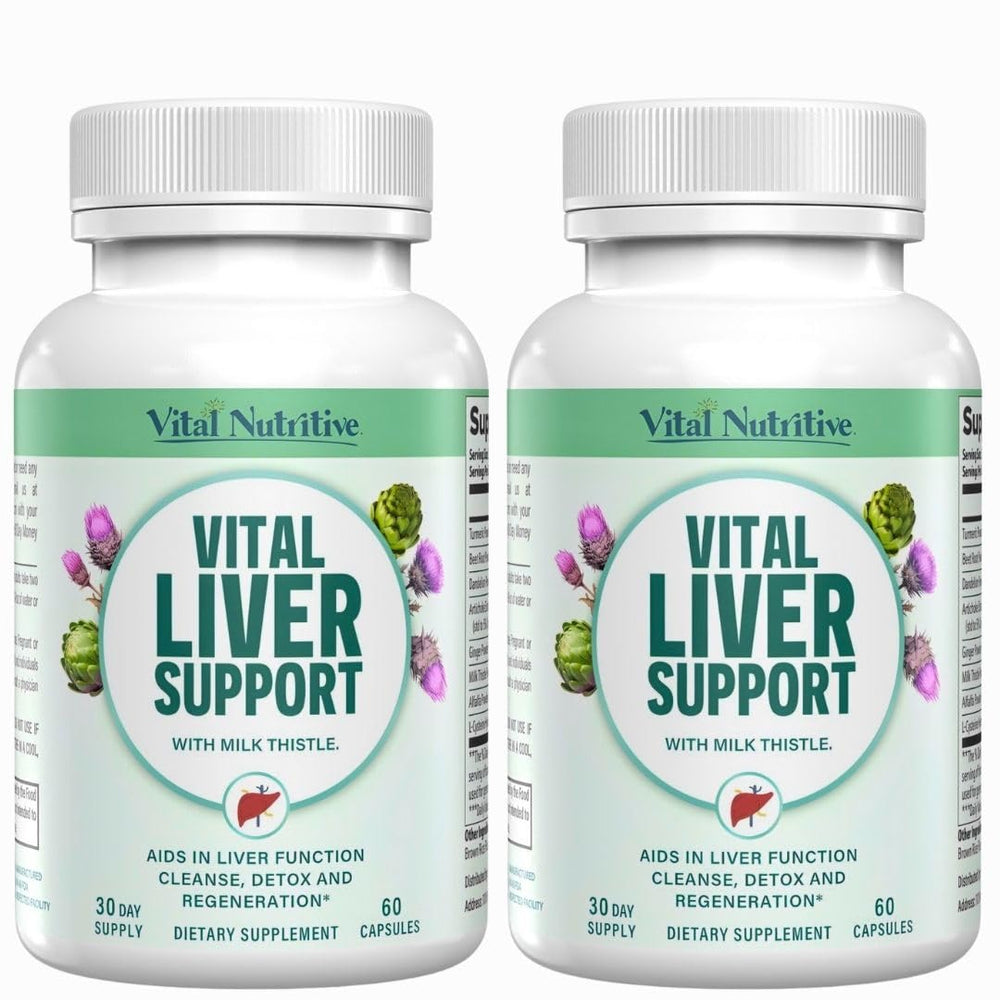VITAL NUTRITIVE Vital Liver Support bottle for daily detox and wellness.