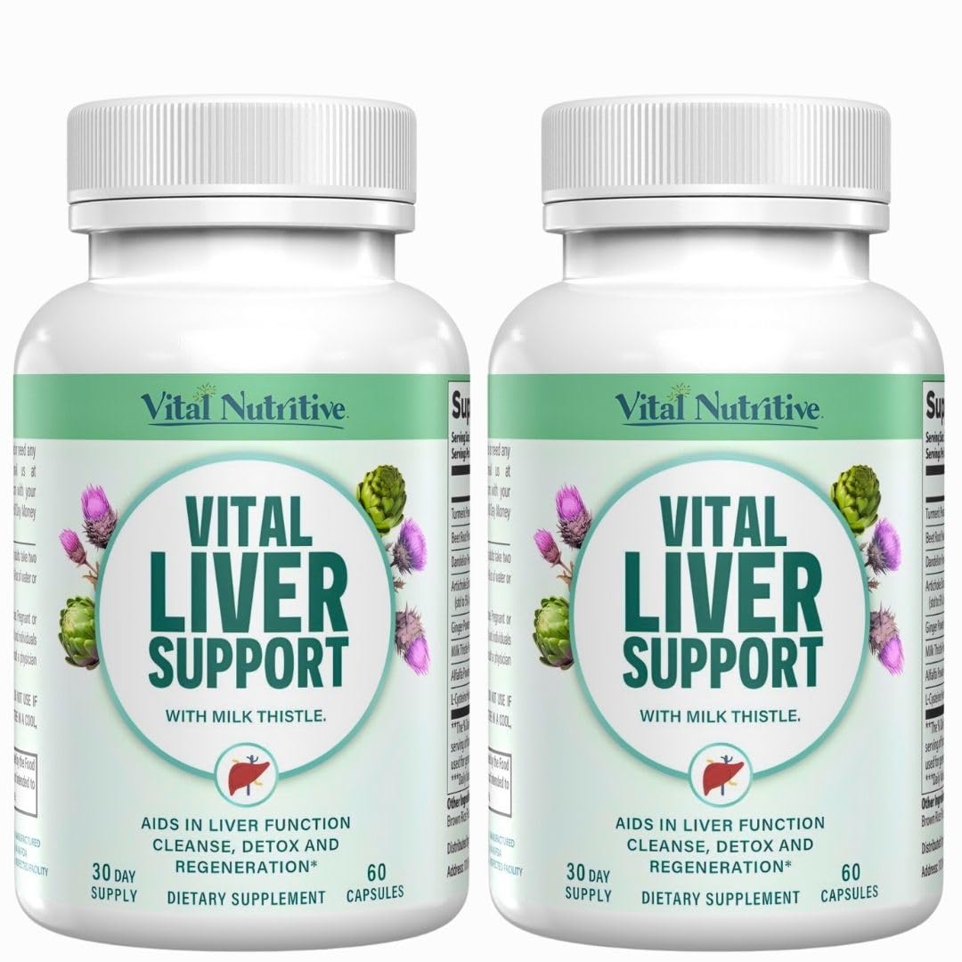 VITAL NUTRITIVE Vital Liver Support bottle for daily detox and wellness.