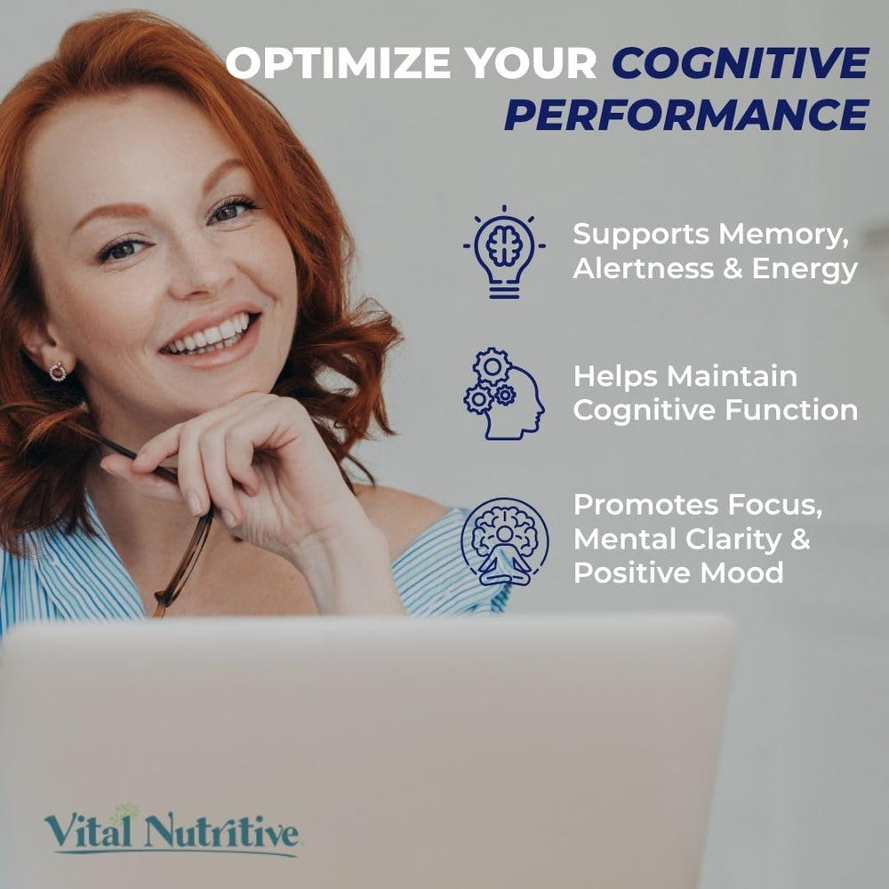 Close-up of Vital Nootropic capsules for steady daytime energy.