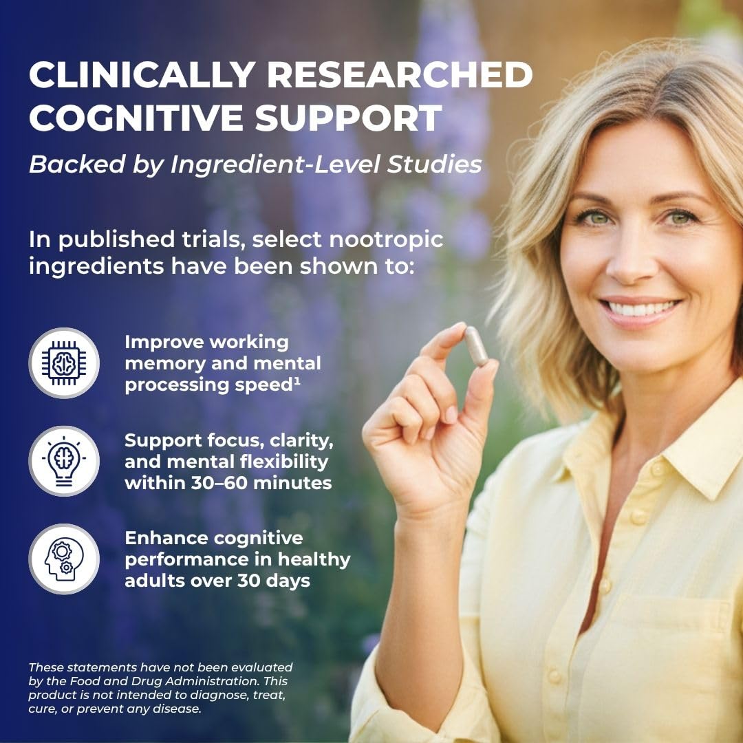 Vital Nootropic package in hand for easy daily brain health routine.
