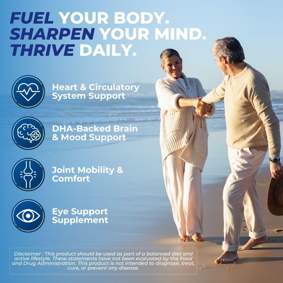 Vital Nutritive Vital Omega-3 capsules closeup highlights EPA and DHA per serving.