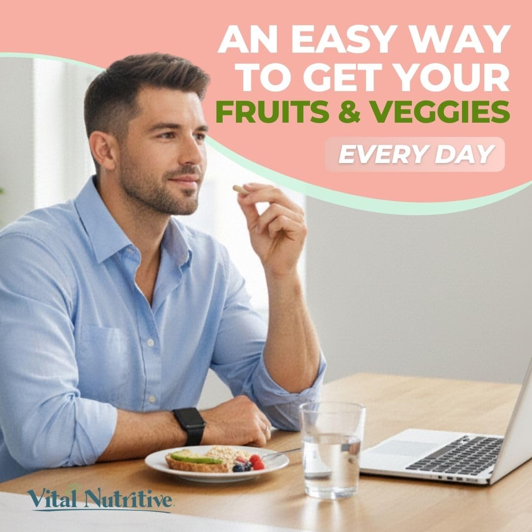 VITAL NUTRITIVE capsules close-up highlights clean, plant-based ingredients for everyday wellness.