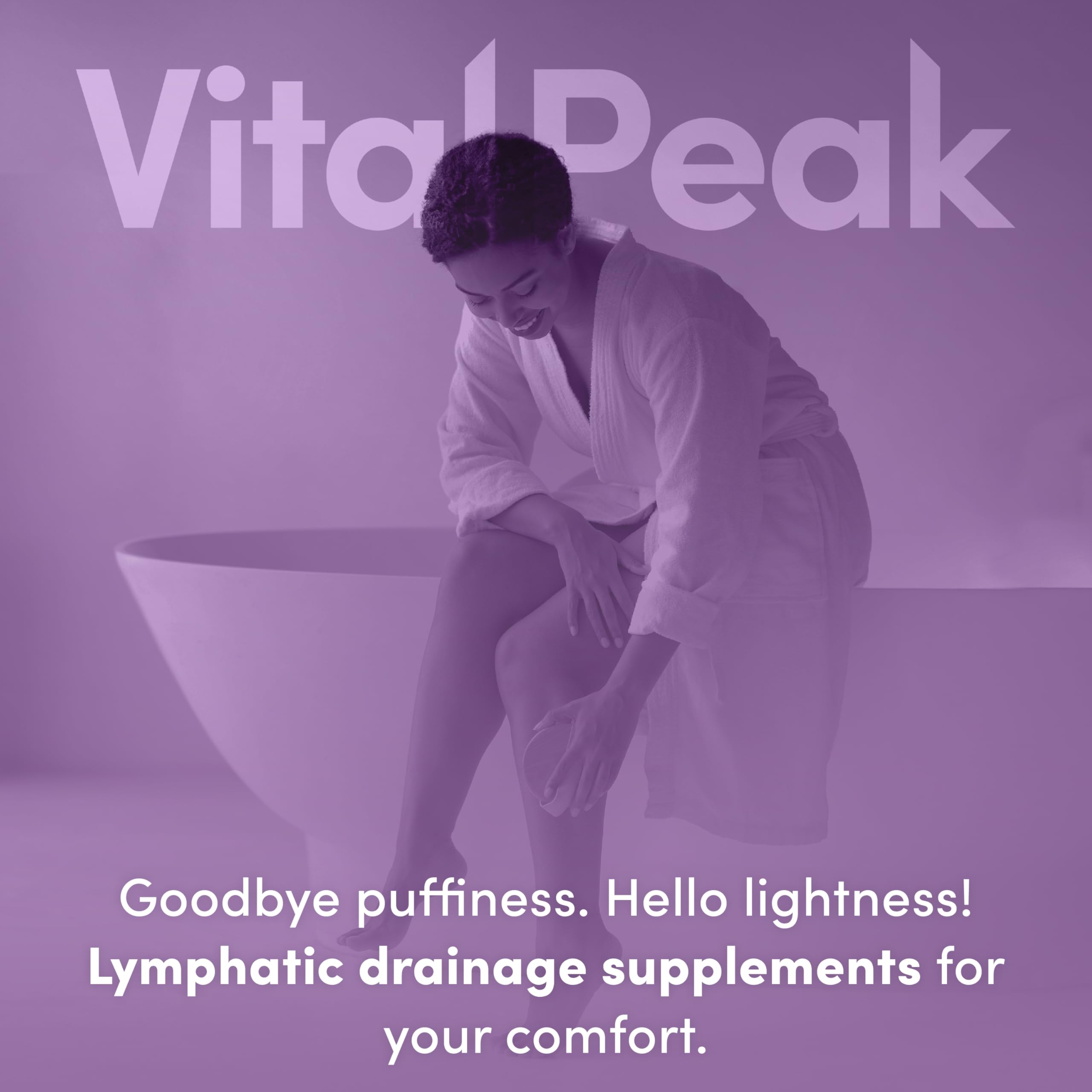 Vital Peak Lymph Peak nightstand setup for daily wellness routine.