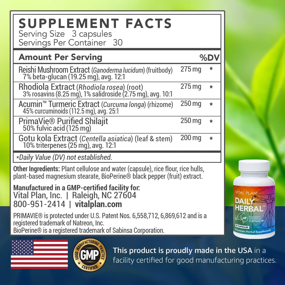 Vital Plan capsules close-up highlights daily energy and resilience.