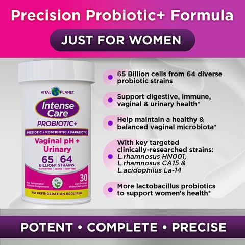 Vital Planet digestive immune support bottle conveys complete microbiome care.