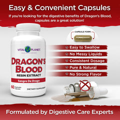 Vital Planet Dragons Blood label notes vegan and non-GMO attributes