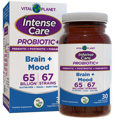 Vital Planet Brain & Mood Probiotics bottle showing high-potency daily support
