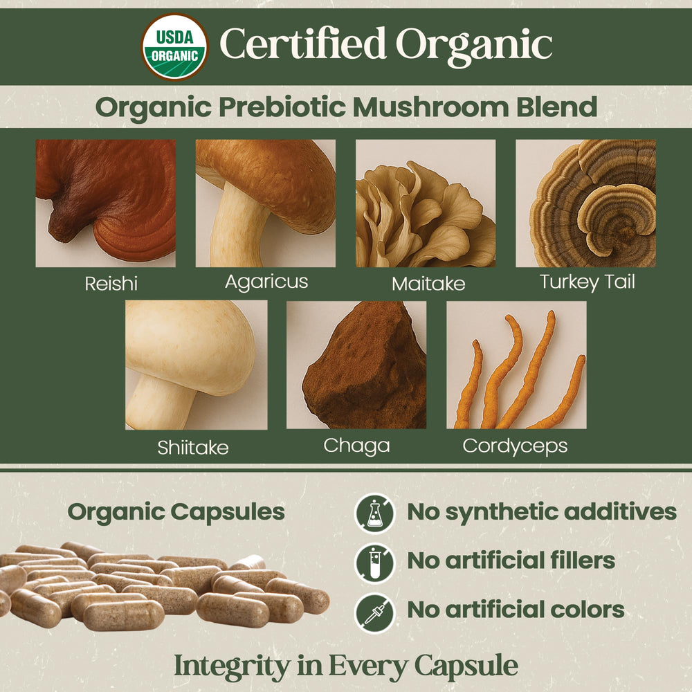 Vital Planet Organic Flora Probiotics for Men label shows certified organic ingredients