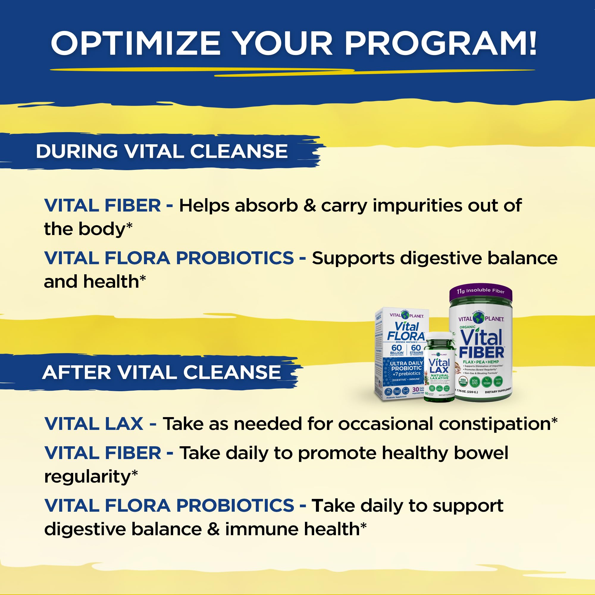 Vital Planet Vital Cleanse kit on display with 14-day plan and capsules