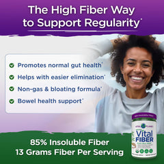 Vital Planet Vital Fiber powder mixing into a drink demonstrates versatile daily use.