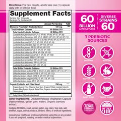 Vital Planet Vital Flora 60B CFU label highlighting diverse strains for gut balance