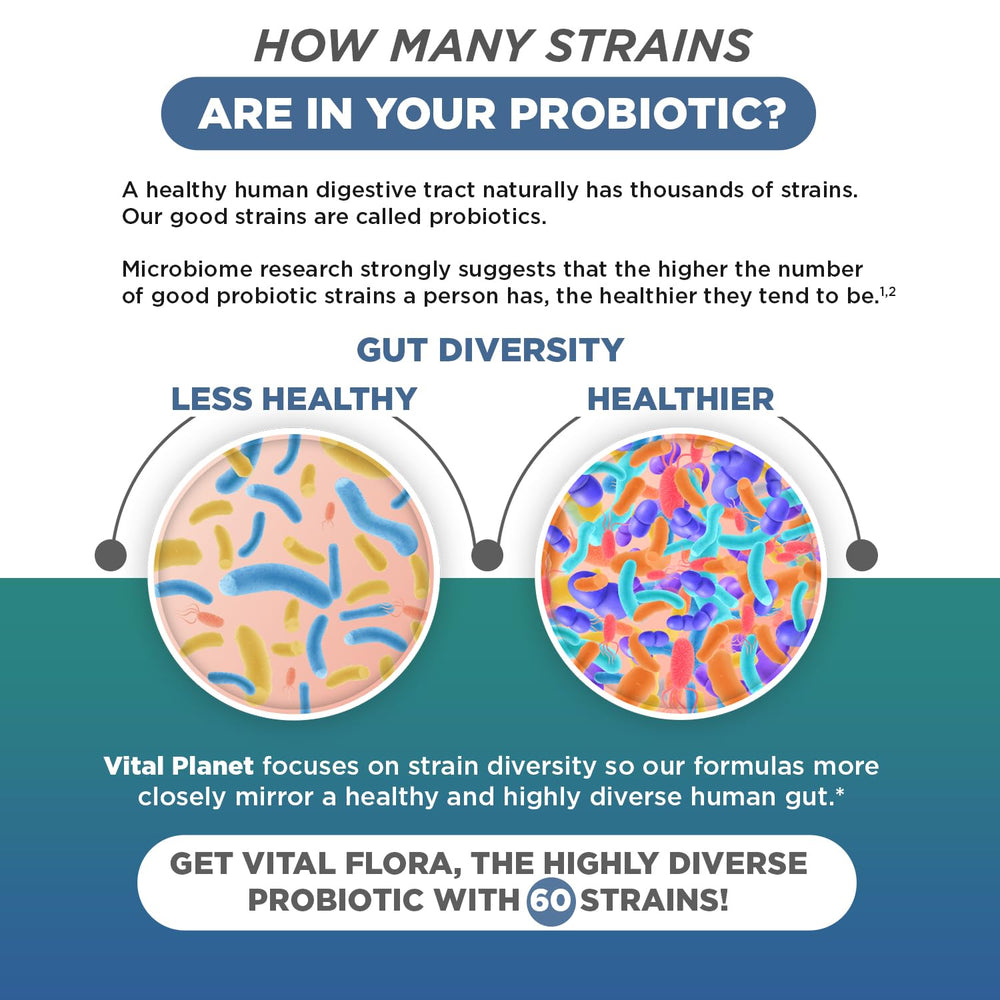 Lifestyle scene with Vital Flora Immune Biome promotes daily gut comfort.
