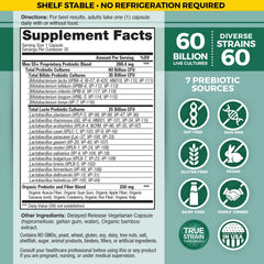 Vital Planet Vital Flora Men 55+ capsule close-up for daily probiotic support.