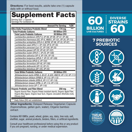 Vital Flora Ultra Daily capsules for daily use may support digestive comfort and regularity.