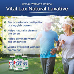 Vital Lax ingredients packaging emphasizing magnesium hydroxide and herbal extracts