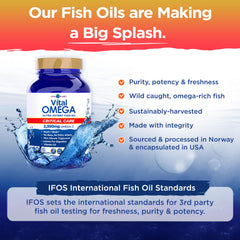 Wild-caught fish oil from Vital Planet, emphasizing Norway-sourced sustainable oil