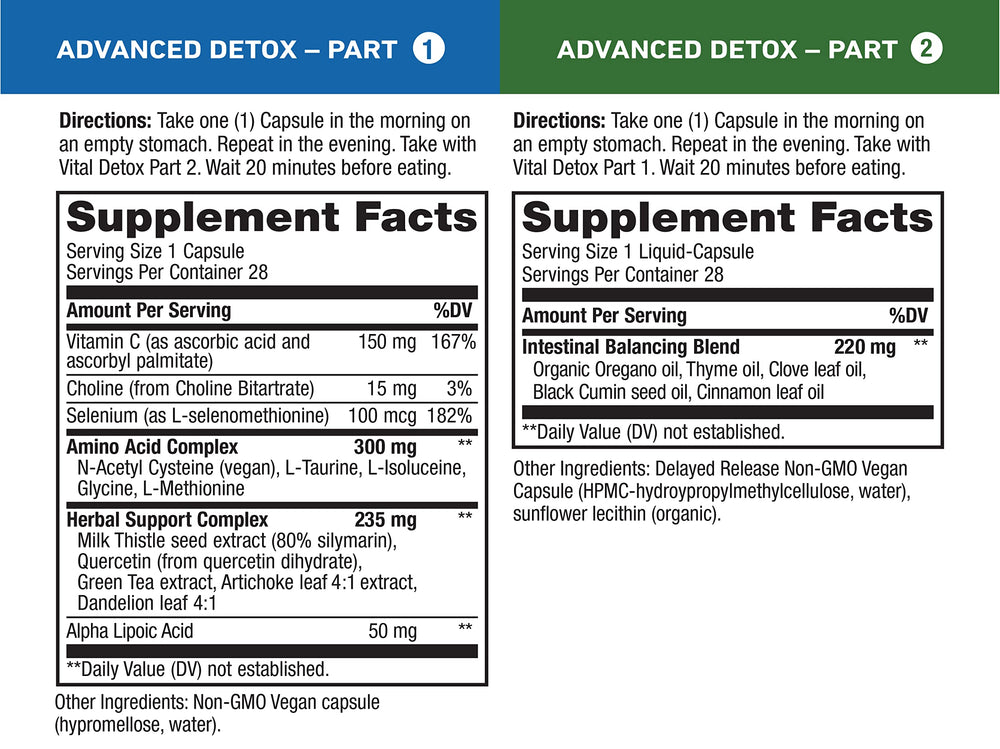 Vital Planet Vital Pro Naturals capsules close-up highlighting herbal blend for gut support.
