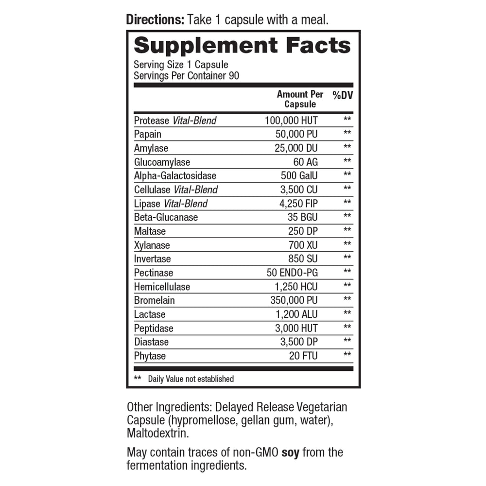 Vital Planet Vital Pro Naturals delayed-release capsules designed for meal digestion