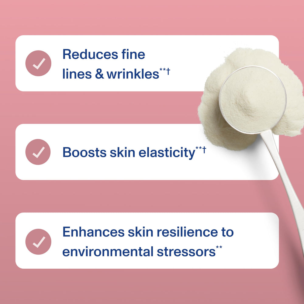 Vital Proteins Bioactive Collagen Complex powder close-up showing fine texture.