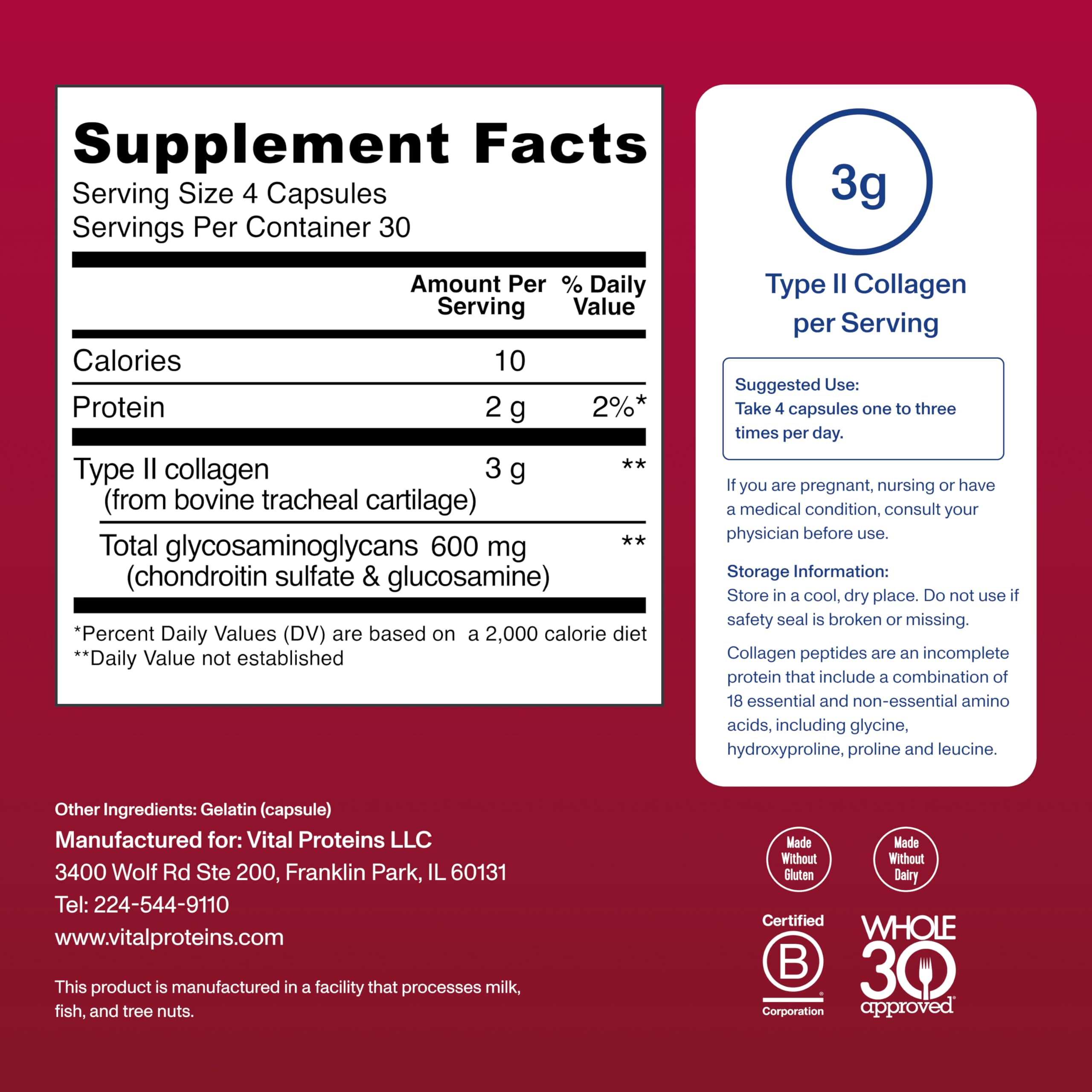 Vital Proteins Cartilage Collagen Pills bottle cap close-up signals easy daily dosing.
