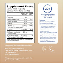 Vital Proteins collagen peptides advanced vanilla scoop ready to mix into coffee or smoothies.