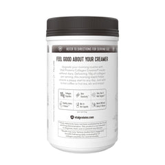 Vital Proteins collagen peptides mocha creamer dairy-free label signals gluten-free compatibility.