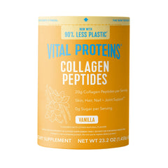 Vital Proteins Collagen Peptides Vanilla bottle pour promotes easy blending in beverages