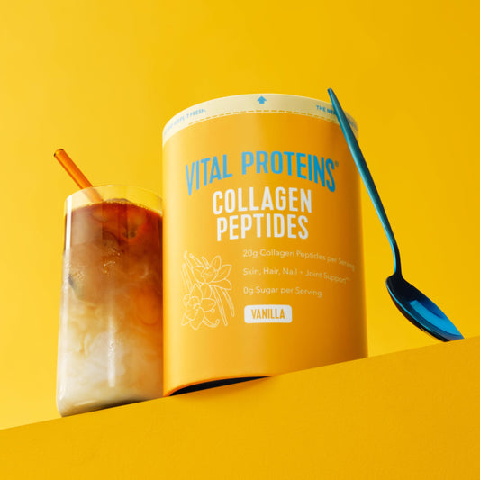 Vital Proteins Collagen Peptides Vanilla coffee mix blends smoothly