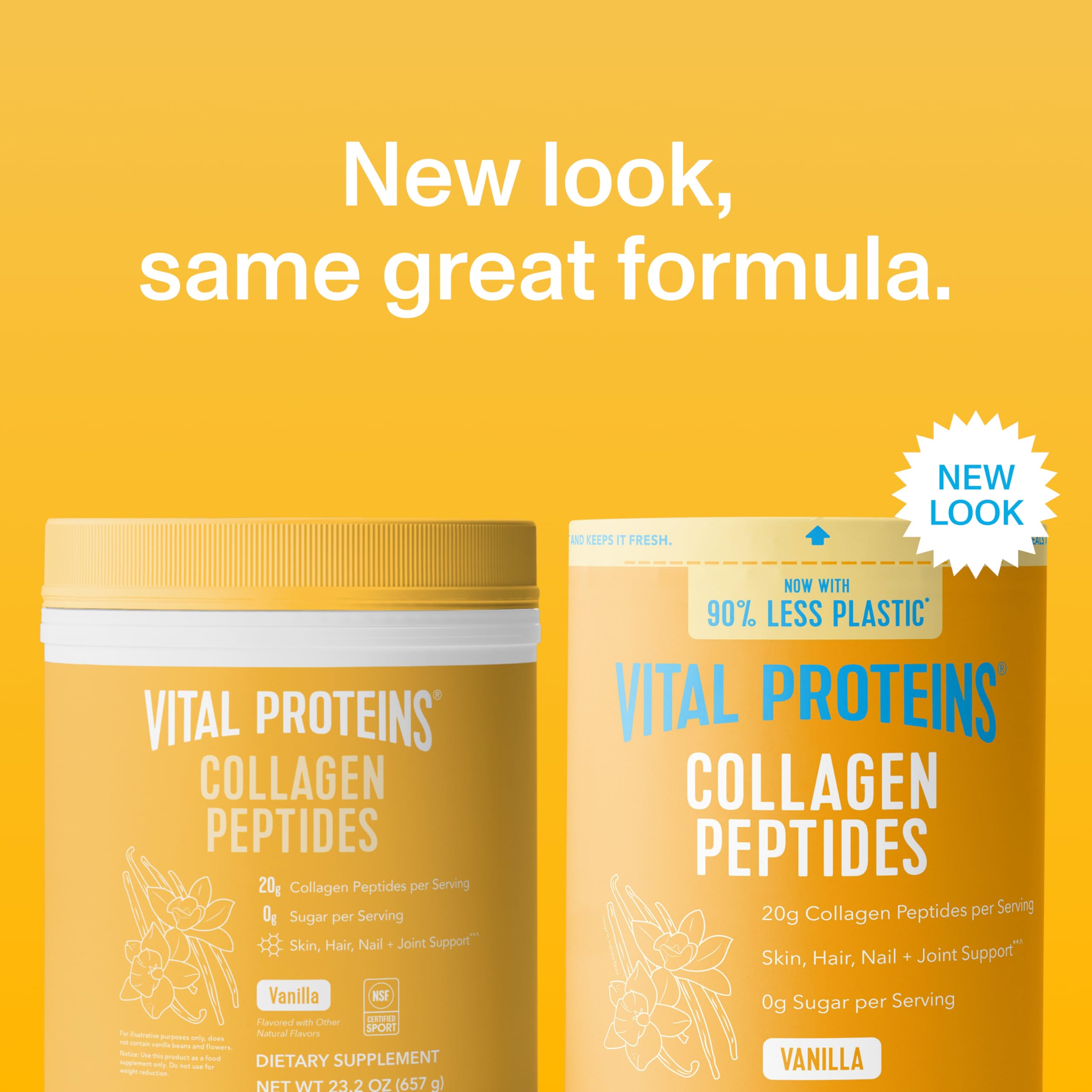 Vital Proteins Collagen Peptides Vanilla smoothie glass highlights versatility
